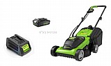 * מכסחת דשא נטענת greenworks גרין וורקס 24V + סוללה 2A + מטען מהיר * מכסחת דשא נטענת greenworks גרין וורקס 24V + סוללה 2A + מטען מהיר