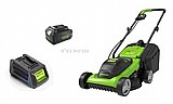 * מכסחת דשא נטענת greenworks גרין וורקס 24V + סוללה 4A + מטען מהיר * מכסחת דשא נטענת greenworks גרין וורקס 24V + סוללה 4A + מטען מהיר