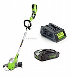 חרמש נטען greenworks גרין וורקס- 24V + סוללה 2A+ מטען מהיר חרמש נטען greenworks גרין וורקס- 24V + סוללה 2A+ מטען מהיר