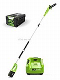 מסור גבהים נטען greenworks גרין וורקס 80V + שתי סוללות 2A + מטען מהיר מסור גבהים נטען greenworks גרין וורקס 80V + שתי סוללות 2A + מטען מהיר