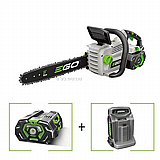 מסור שרשרת נטען"18 (46 ס"מ) 56V Brushless + סוללה 4.0Ah + מטען מהיר EGO מסור שרשרת נטען"18 (46 ס"מ) 56V Brushless + סוללה 4.0Ah + מטען מהיר EGO